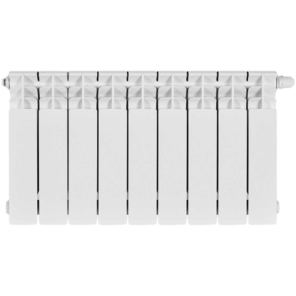 Радиатор биметаллический STOUT TITAN VENTIL 350 9 секций нижнее правое подключение, SRB-3320-035009