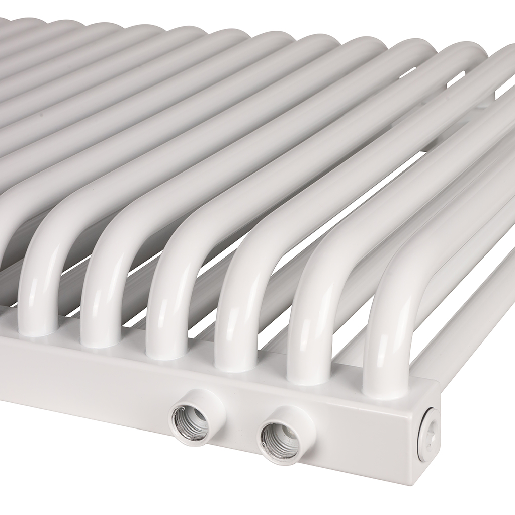 2-х трубчатый радиатор стальной ROMMER RST 2050/26 секций нижнее правое подключение RAL9016