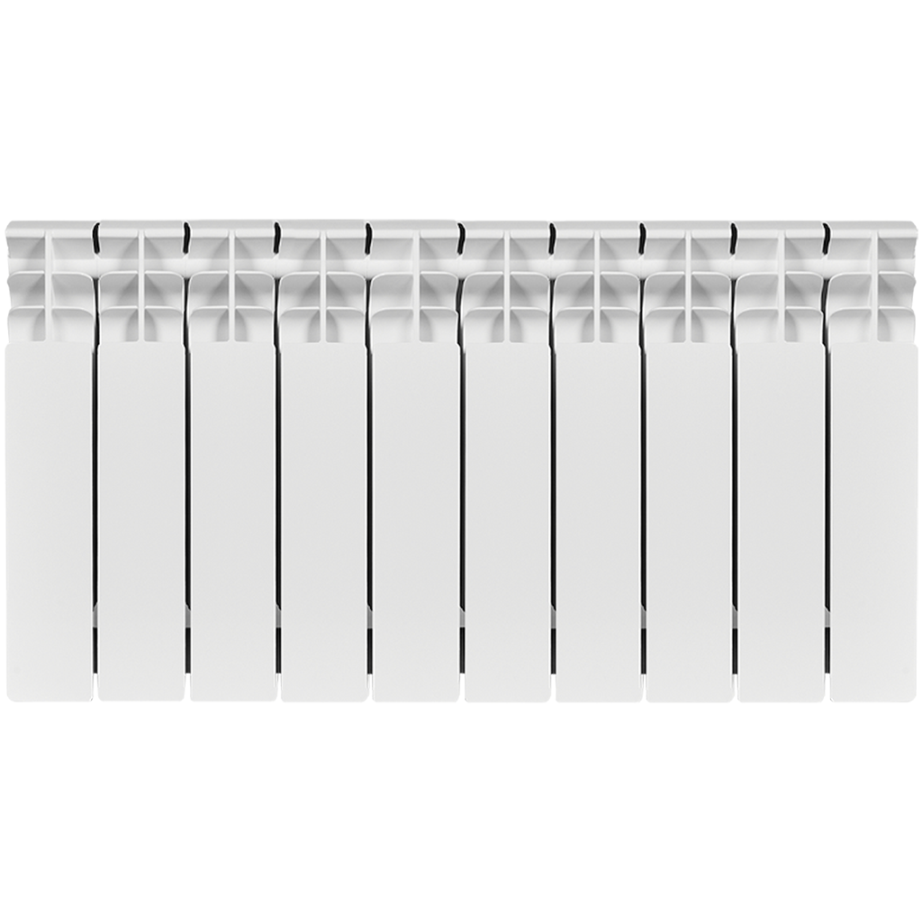 Радиатор биметаллический STOUT TITAN 350 10 секций боковое подключение (белый RAL 9016), SRB-3310-035010