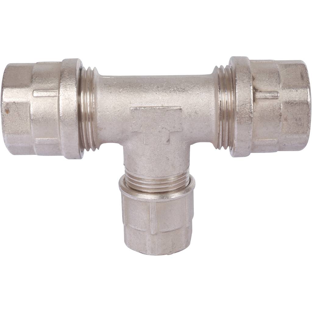 Тройник переходной Prandelli Multyrama (26.3х20.2х26.3) для металлопластиковых труб винтовой, 103.31.64.6