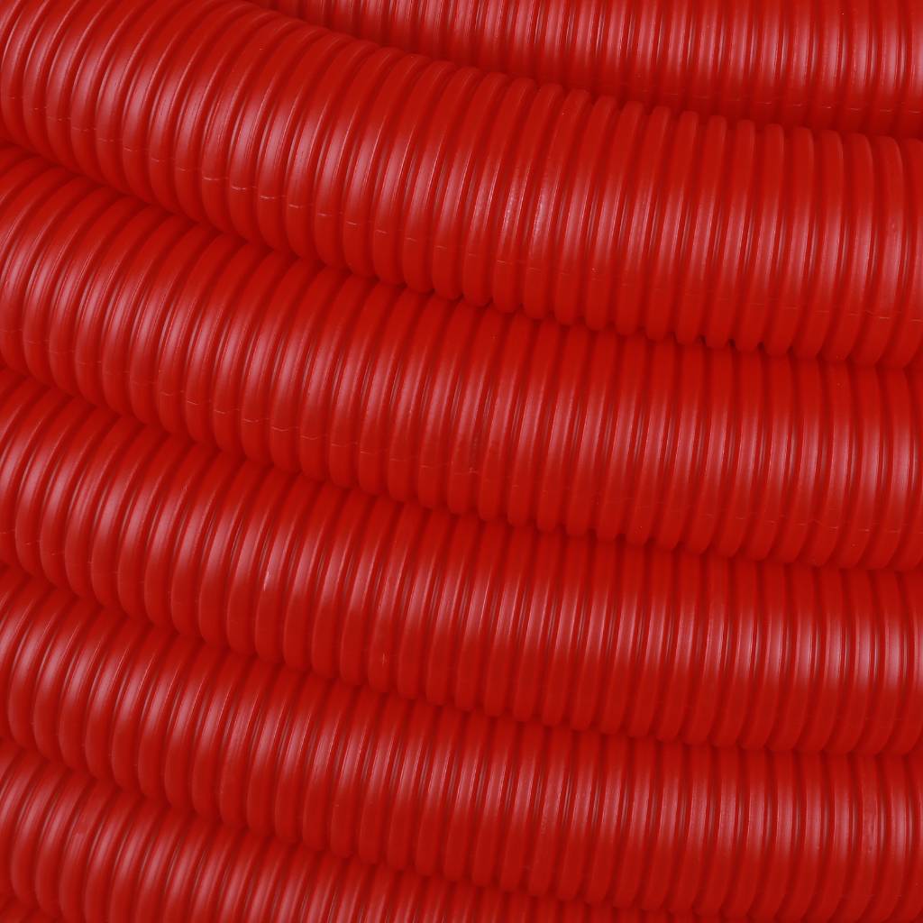 Труба гофрированная STOUT ПНД, цвет красный, наружным диаметром 40 мм для труб диаметром 32 мм, SPG-0002-504032