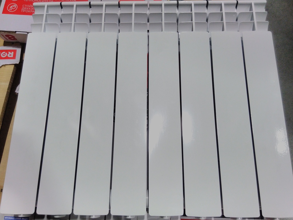 Уцененный товар (замятия, трещина нарушена упаковка  (БОЙ СКЛАДА) ): Радиатор алюминиевый ROMMER Profi 500 8 секции (AL500-80-80-100) (RAL9016)