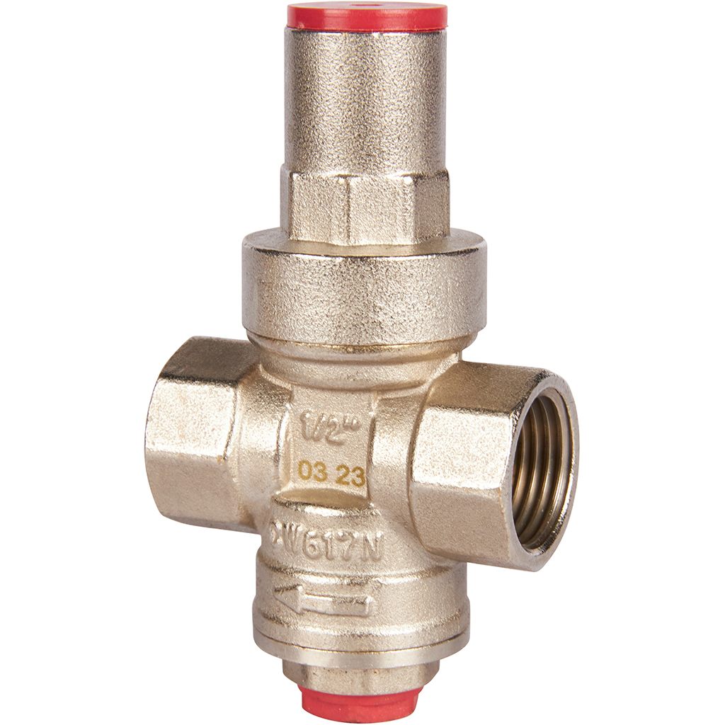 Редуктор давления ROMMER PN16 вн/вн 1/2  с выходом под манометр, RVS-0010-000015