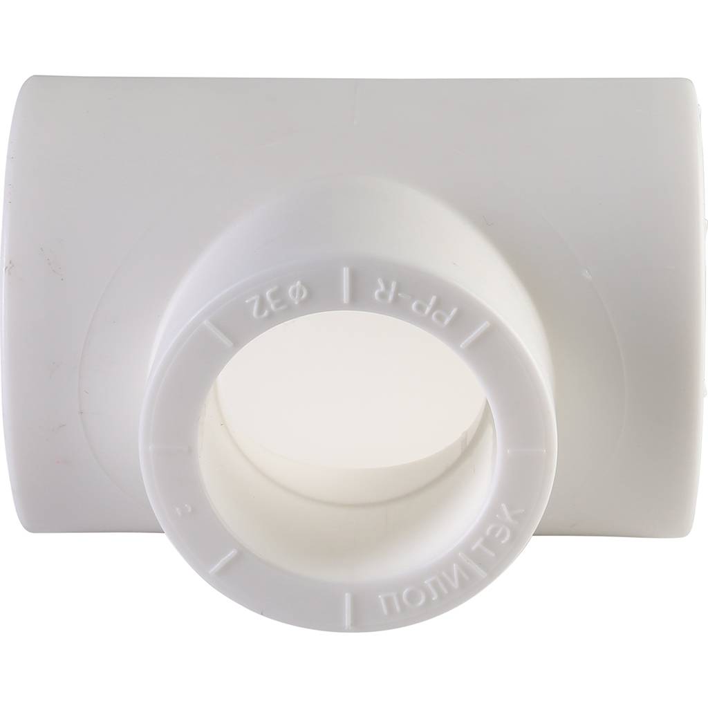 Тройник переходной Политэк 40х32х40 для полипропиленовых труб под сварку (цвет белый), 9300403240