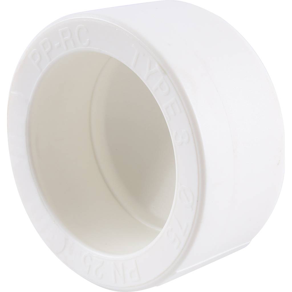 Заглушка Kalde d=75 для полипропиленовых труб под сварку (цвет белый), 3292-ste-750000