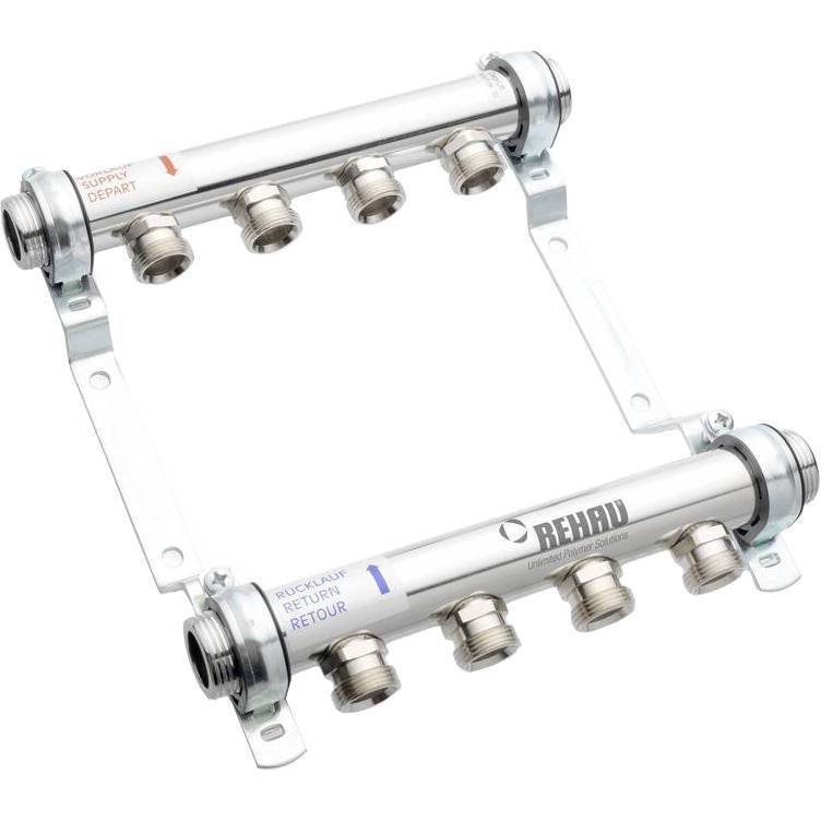 Распределительный коллектор РЕХАУ RAUTITAN HLV на 7 групп нерж. Сталь