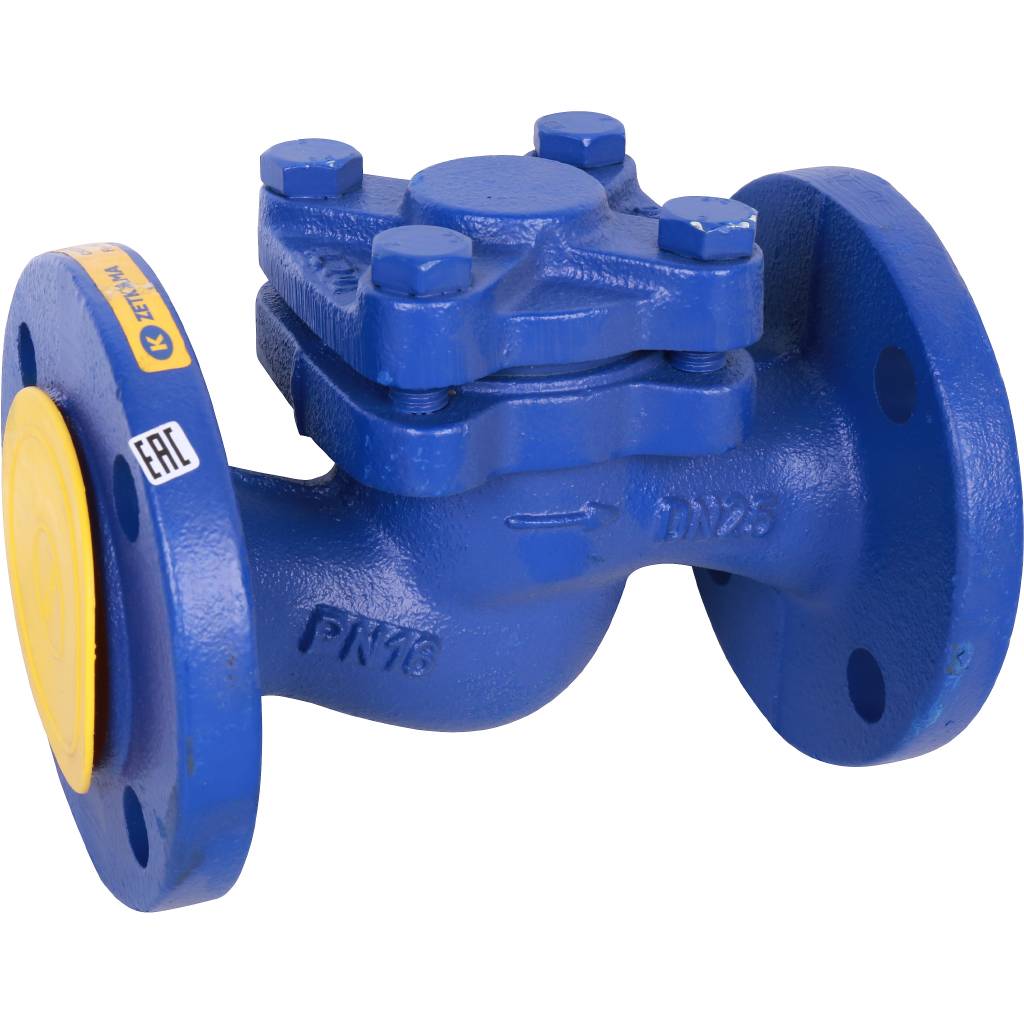 Клапан обратный подъемный ZETKAMA 287A Ду25 Ру16 фланцевый из чугуна, 287A025C31