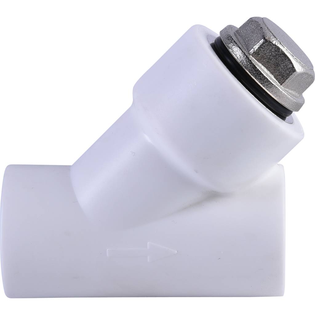 Фильтр Политэк d=20 (соединение муфта-муфта) для полипропиленовых труб под сварку (цвет белый), 9100302012