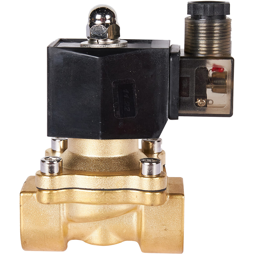 Клапан электромагнитный (соленоидный) двухходовой РОСМА СК-11-20 G3/4, НЗ, 220В, прямого действия, корпус - латунь, уплотнение - NBR, 00000011326