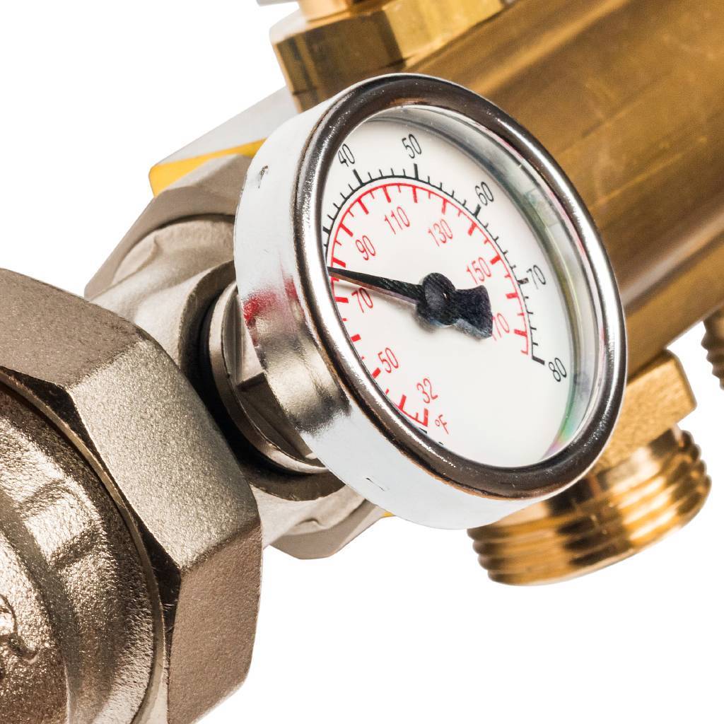 Распределительный коллектор из латуни без расходомеров STOUT 10 выходов, SMB 0468 000010