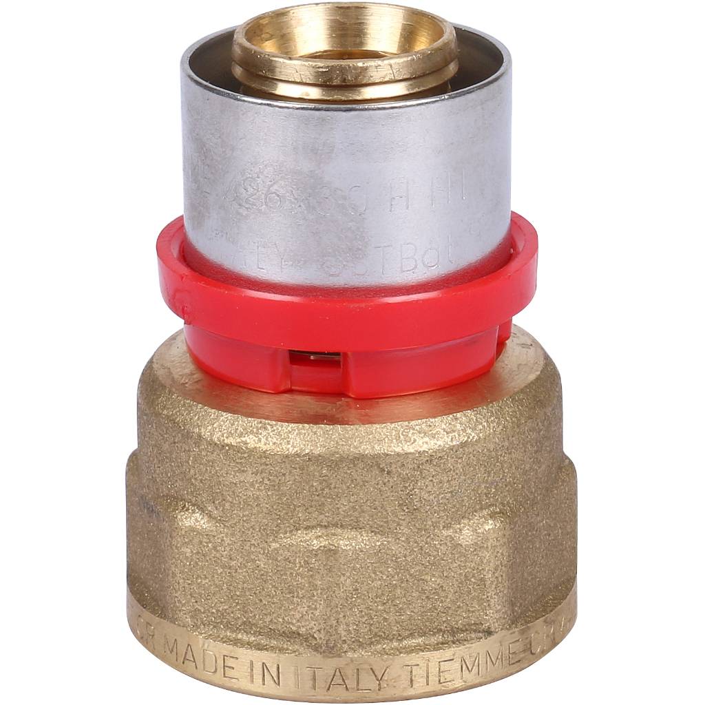 Муфта TIEMME с внутренней резьбой 26x1 для металлопластиковых труб прессовой, 1650053