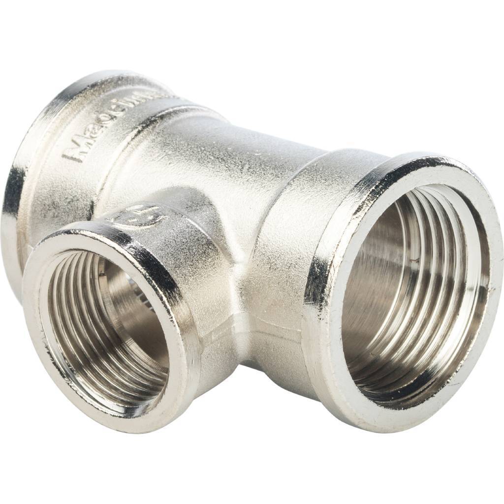 Тройник STOUT ВВ переходной никелированный 1 X3/4X1, SFT-0022-001341