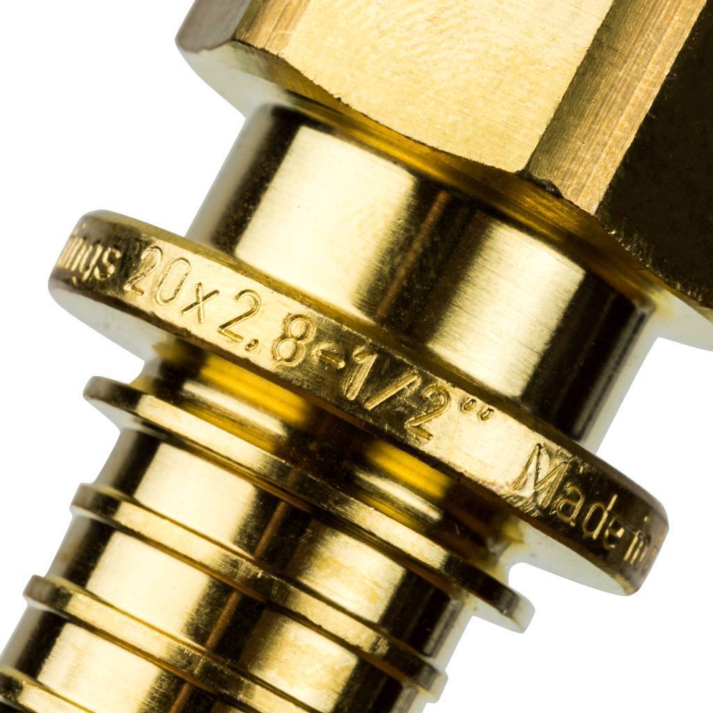 Переходник STOUT с внутренней резьбой 20xG 1/2 для труб из сшитого полиэтилена аксиальный