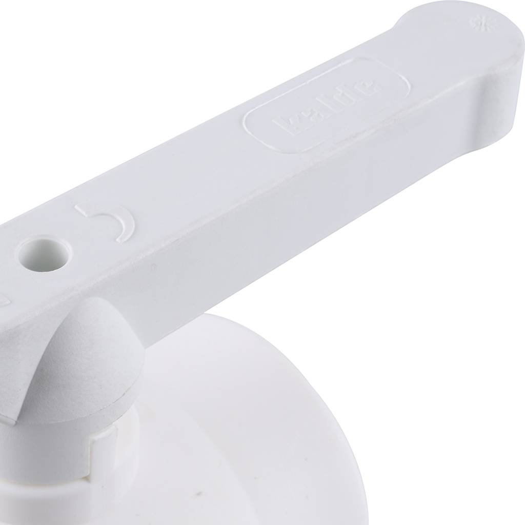 Кран шаровой Kalde d=50 для полипропиленовых труб под сварку (цвет белый), 3242-vlb-500003