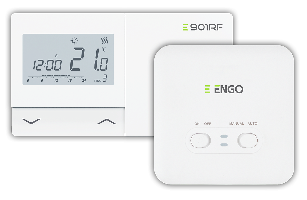 Программируемый беспроводной Терморегулятор ENGO Controls E901 RF, на батарейках