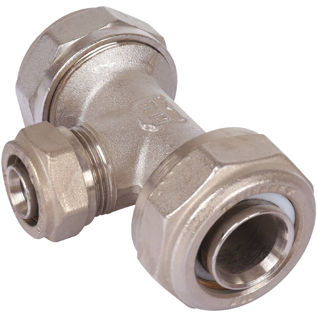 Тройник переходной TIEMME (32.3х20.2х32.3) для металлопластиковых труб винтовой, 1600062