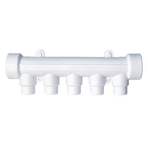 Коллектор с шаровым краном универсальный PPR 40х20/5, бел, RTP