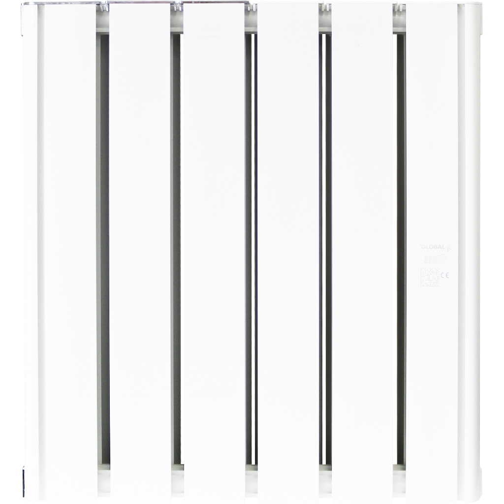 Радиатор алюминиевый Global Sebino 500 6 секции боковое подключение (белый RAL 9010), SE05001006