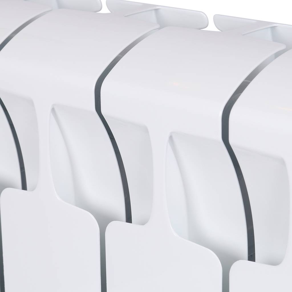 Радиатор биметаллический RIFAR MONOLIT 350 10 секций боковое подключение (белый RAL 9016), 3RM35-10