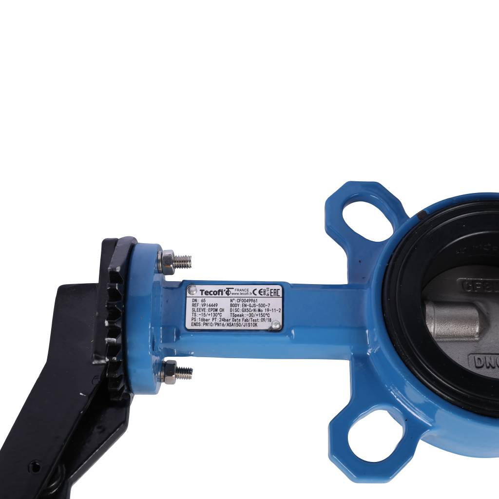 *VPI4449-02EP0065 Tecofi Затвор дисков.поворотный, корпус ковкий чугун, диск нж сталь VPI4449 Ду65 Ру16 EP, VPI4449-02EP0065