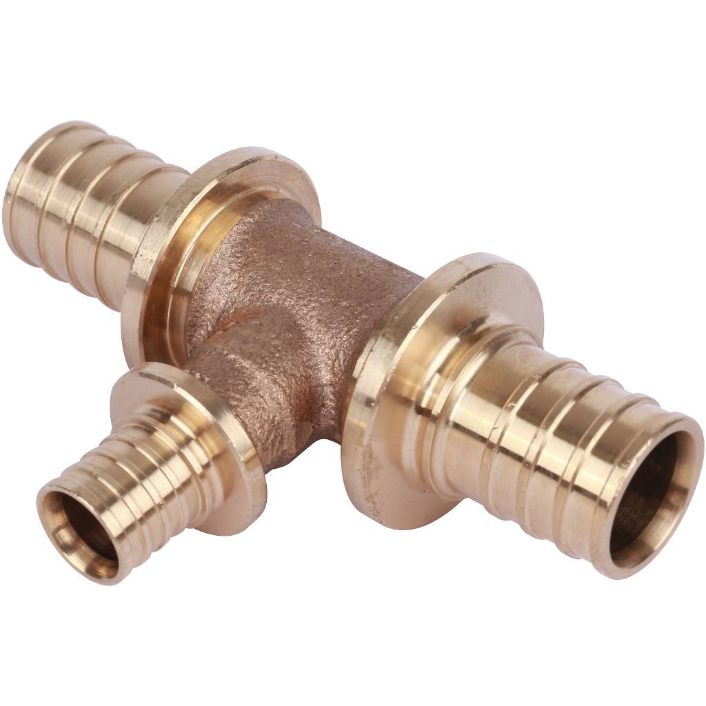 Тройник РЕХАУ RAUTITAN PLATINUM с уменьшенным боковым проходом 25-16-25 RX для труб из сшитого полиэтилена аксиальный