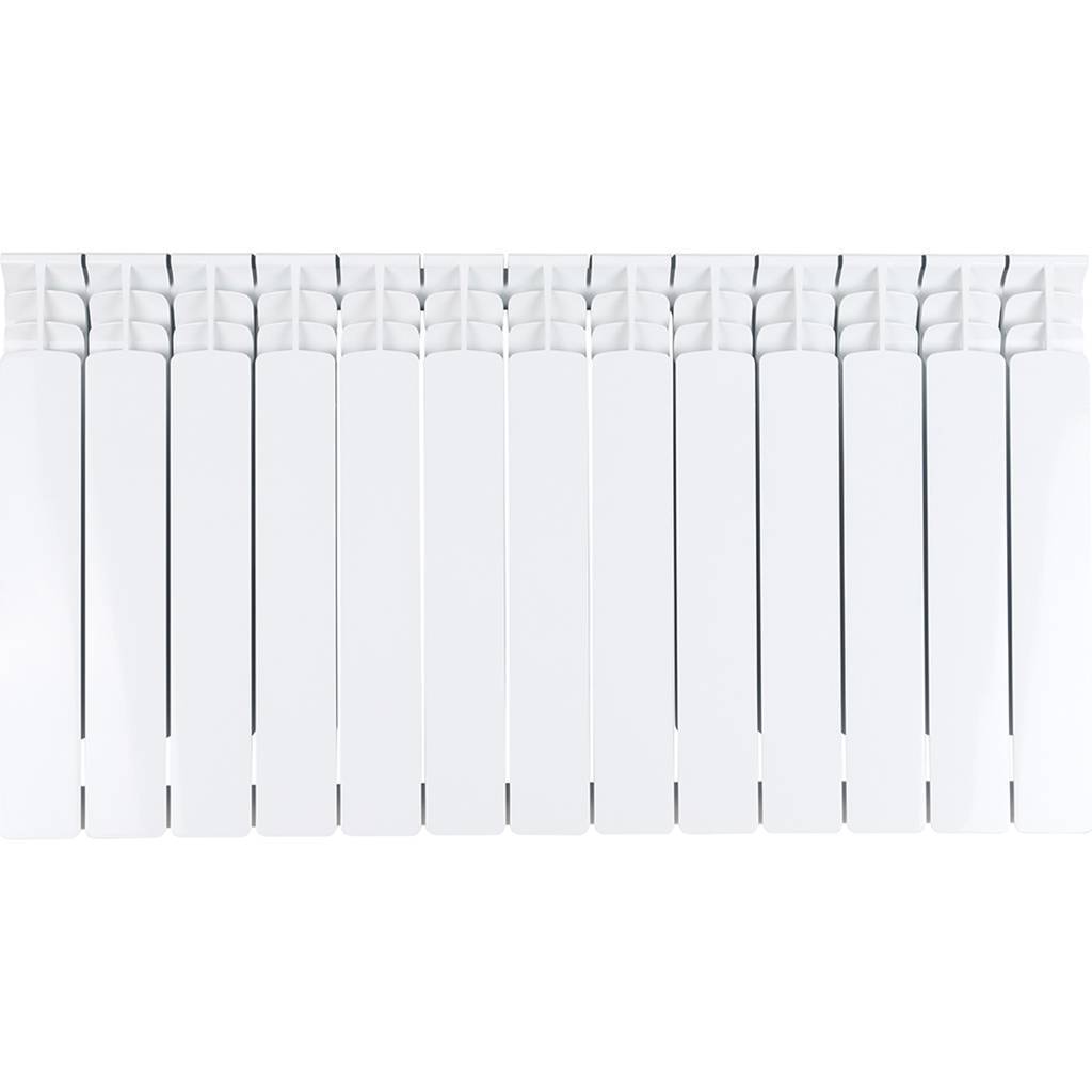 Радиатор биметаллический STOUT Space 500 13 секций боковое подключение RAL9016