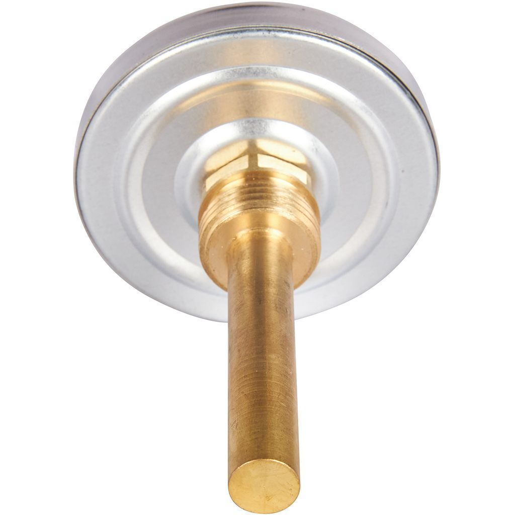 Термометр биметаллический ROMMER 63 мм 120 градусов с погружной гильзой 75 мм 1/2