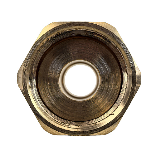 Муфта с накидной гайкой аксиальная, латунь,16х3/4, желтый, RTP