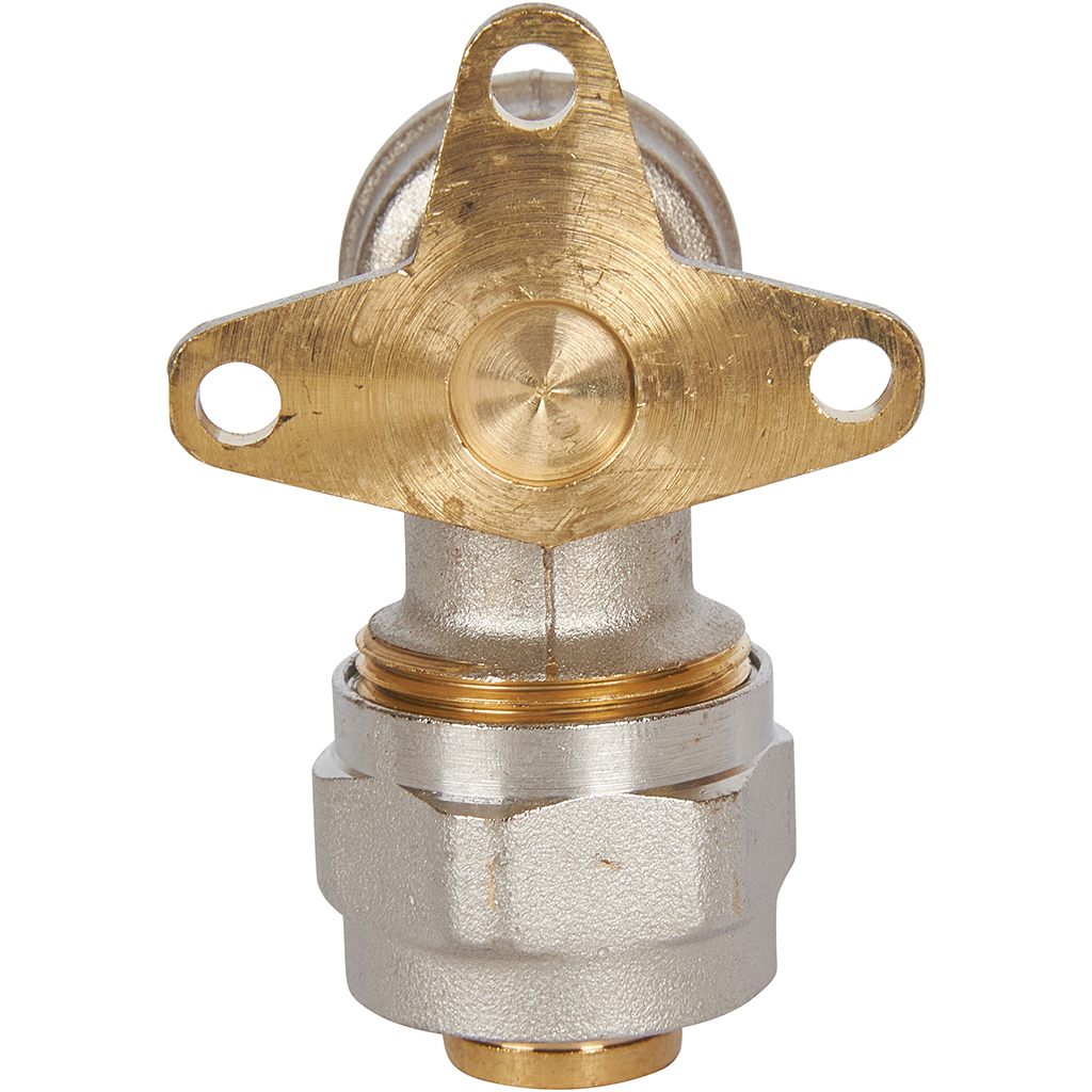 Угольник STOUT настенный с креплением 1/2 х20 для металлопластиковых труб винтовой, SFS-0008-001220