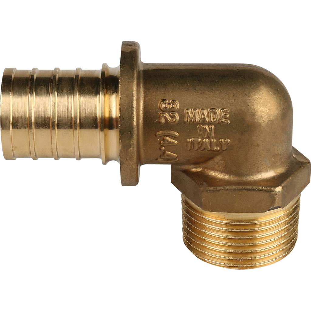 Угольник-переходник STOUT с наружной резьбой 32xR 1 для труб из сшитого полиэтилена аксиальный, SFA-0005-003210