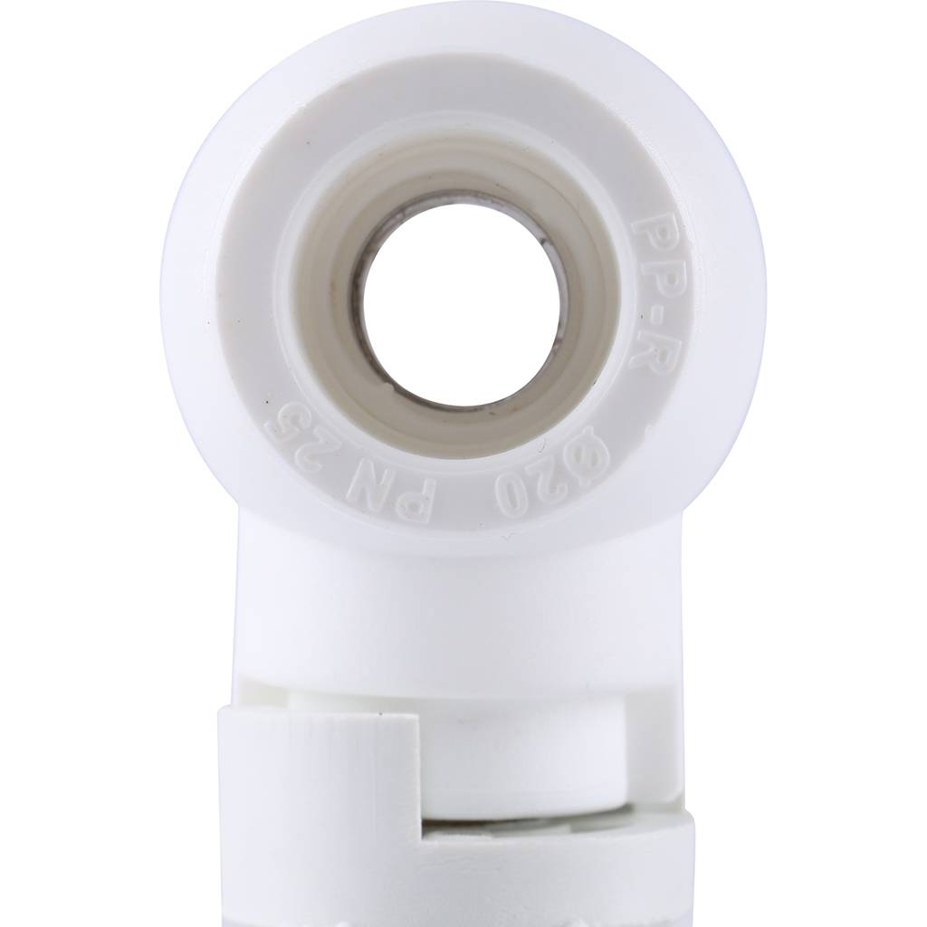 Кран шаровой Kalde d=20 для полипропиленовых труб под сварку (цвет белый), 3242-vlb-200003