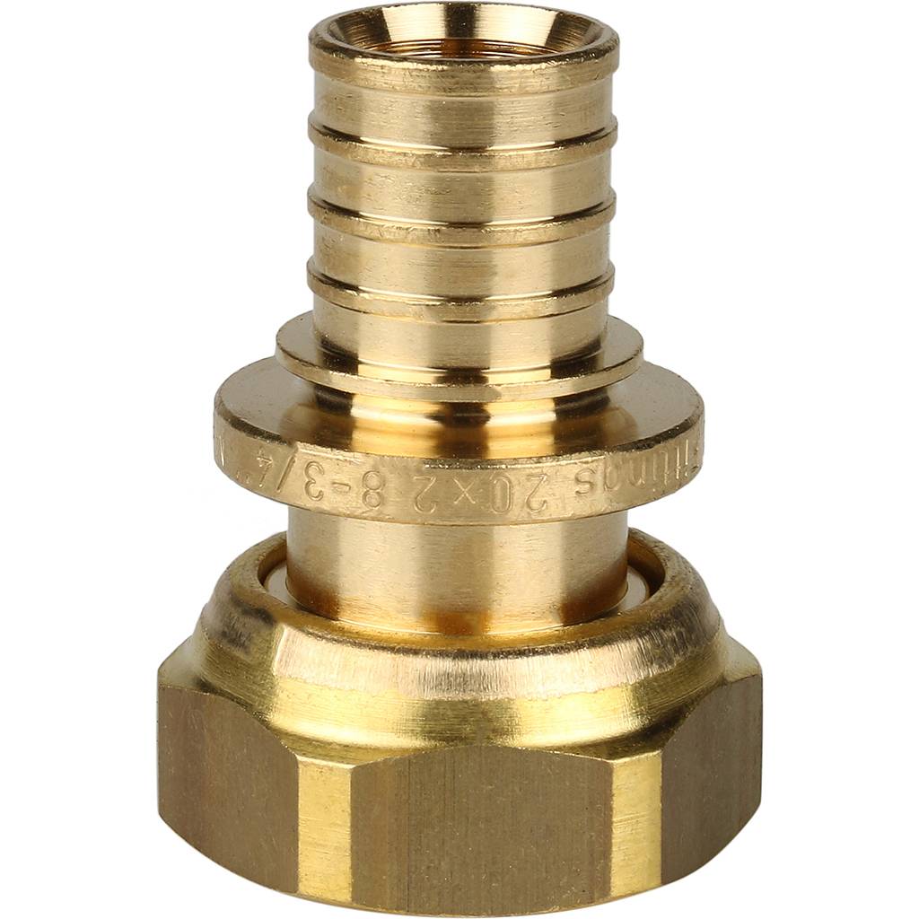 Переходник STOUT с накидной гайкой 20xG 3/4 для труб из сшитого полиэтилена аксиальный