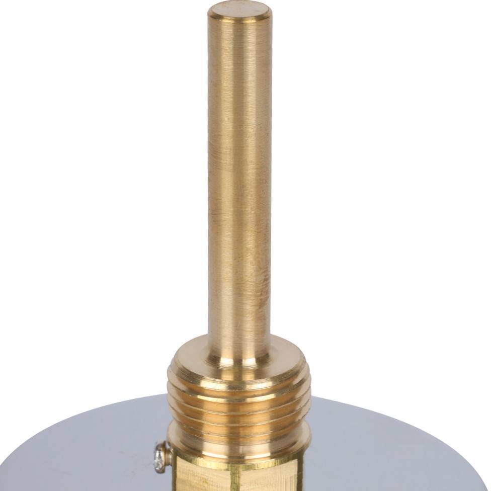 Термометр биметаллический погружной РОСМА 80 мм c гильзой 120 градусов 1/2 осевой шток 64х6 мм БТ-41.211