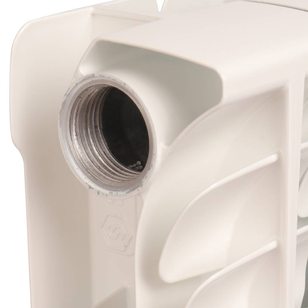 Радиатор биметаллический STOUT Space 500 7 секций боковое подключение RAL9016, SRB-0310-050007