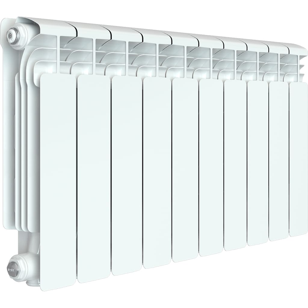 Радиатор алюминиевый RIFAR ALUM VENTIL 350 VR 10 секций нижнее правое подключение (белый RAL 9016), 2RАl35.VR-10