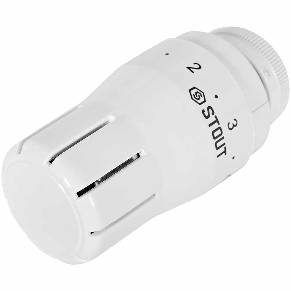 Головка термостатическая STOUT Design белая, жидкостная M30x1,5, SHTD-0002-003015W