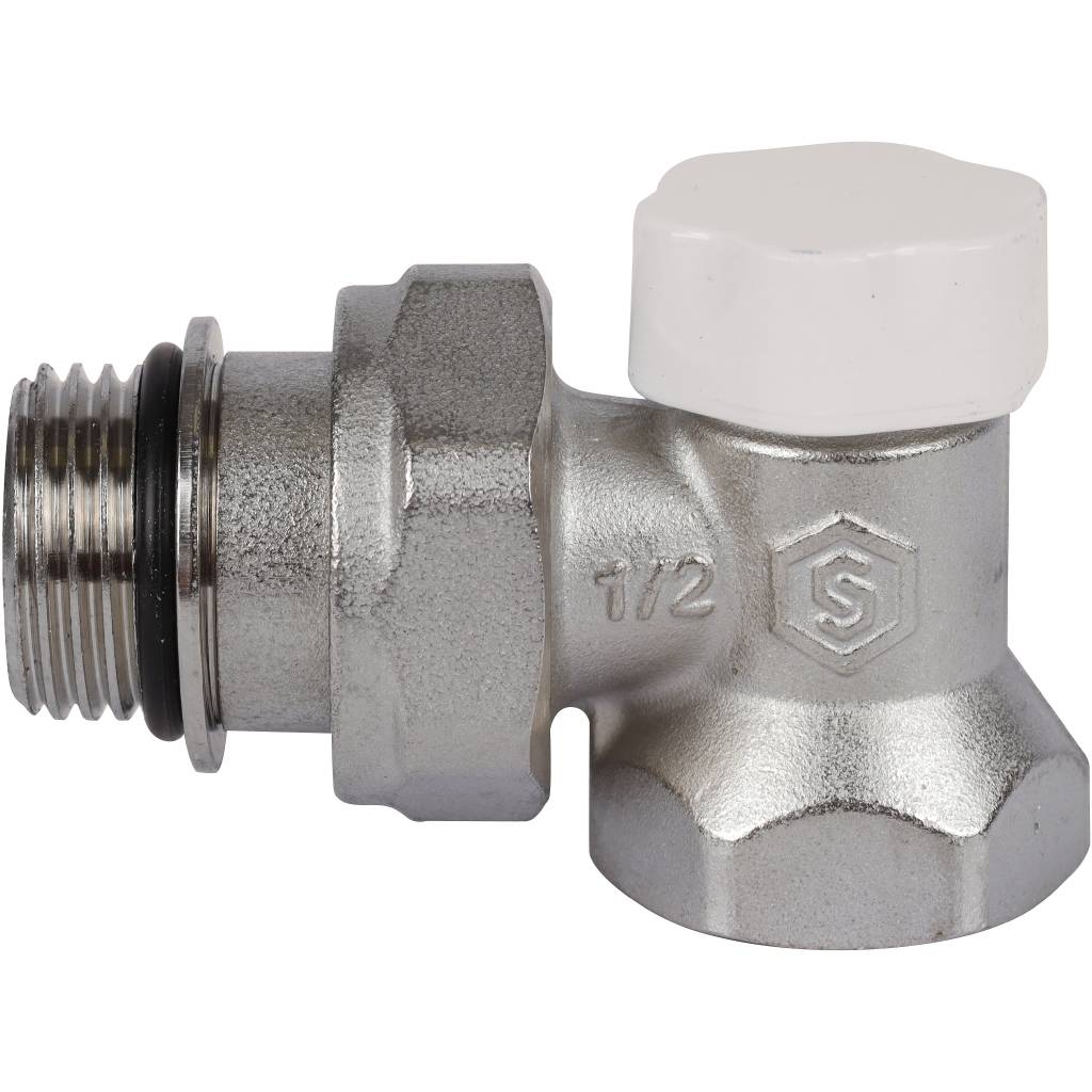 Клапан запорно-балансировочный угловой STOUT SVL 1/2 (с дополнительным уплотнением), SVL-1156-100015