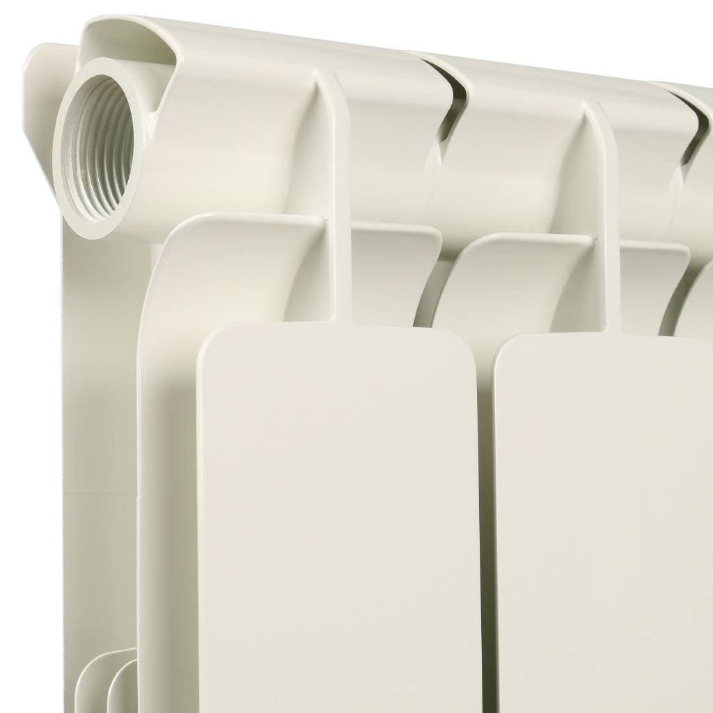 Радиатор алюминиевый STOUT Bravo 500 8 секций боковое подключение RAL9010, SRA-0110-050008