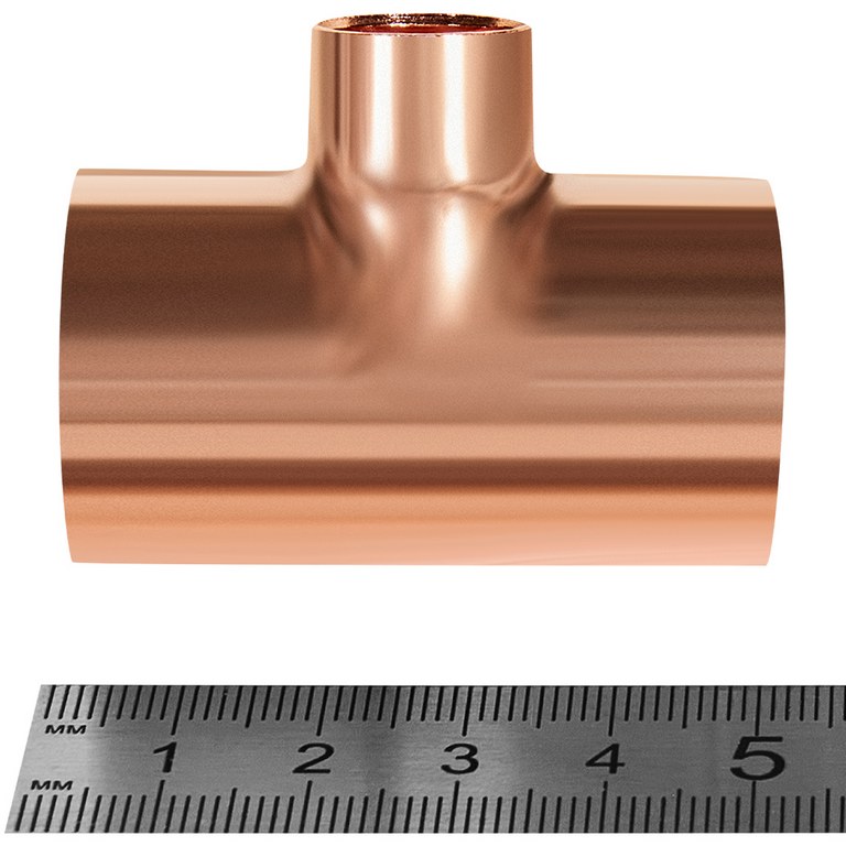 Тройник JINTIAN ВП 28x15x28 из меди под пайку, JT-15130281528