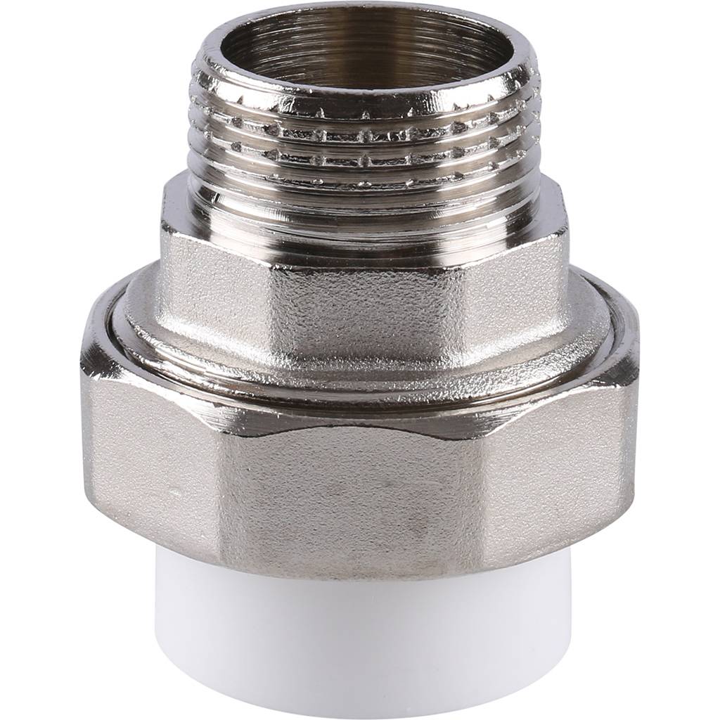 Муфта разъемная Kalde с наружной резьбой 32х1 для полипропиленовых труб под сварку (цвет белый)