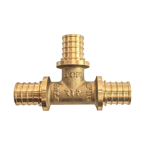 Тройник аксиальный, латунь,20, желтый, RTP