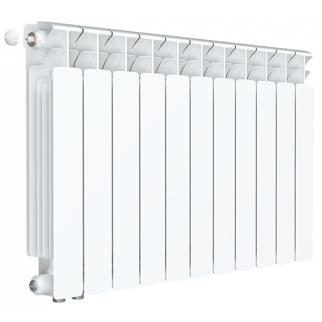 Радиатор биметаллический RIFAR BASE VENTIL 500 BVL 11 секций нижнее левое подключение (белый RAL 9016), 1RB50.VL-11