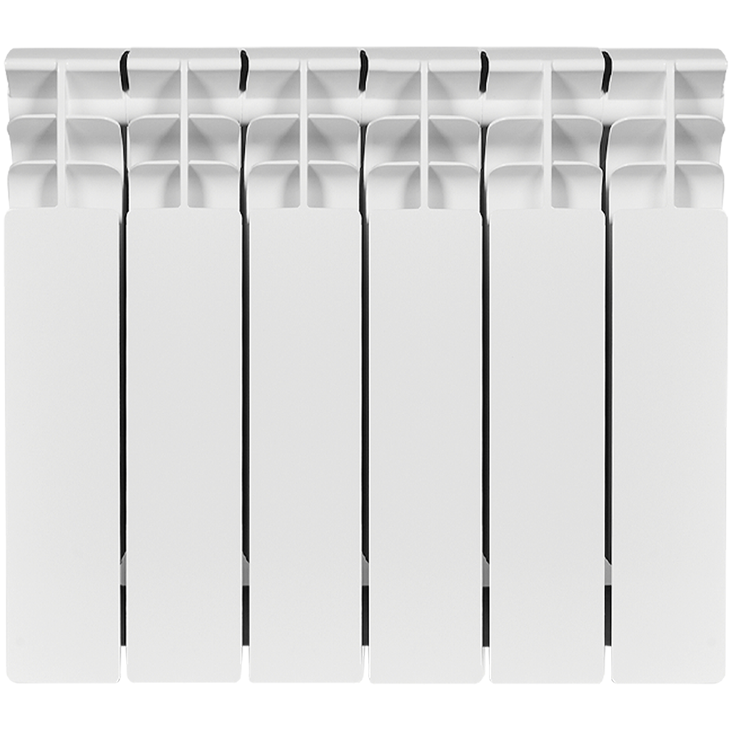 Радиатор биметаллический STOUT TITAN 350 6 секций боковое подключение (белый RAL 9016), SRB-3310-035006