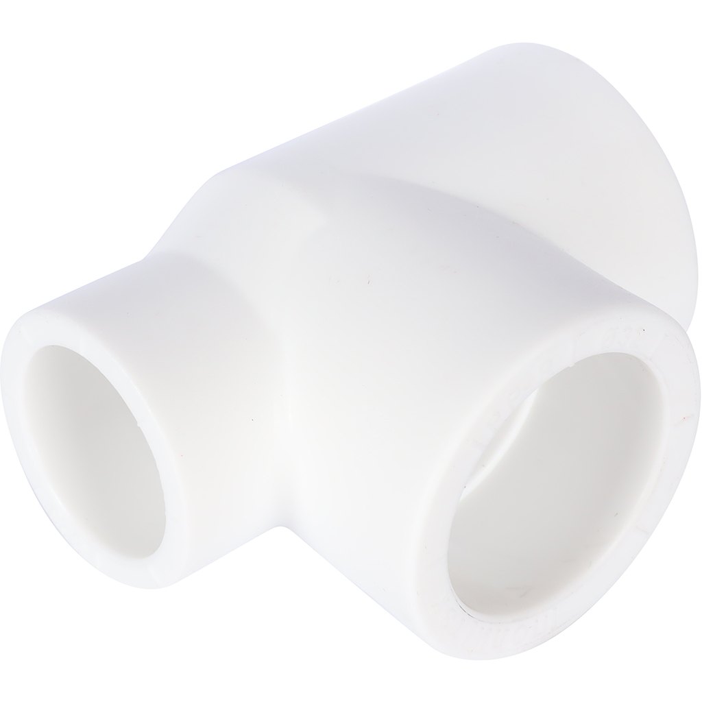 Тройник переходной Политэк 32х32х25 для полипропиленовых труб под сварку (цвет белый), 9300323225