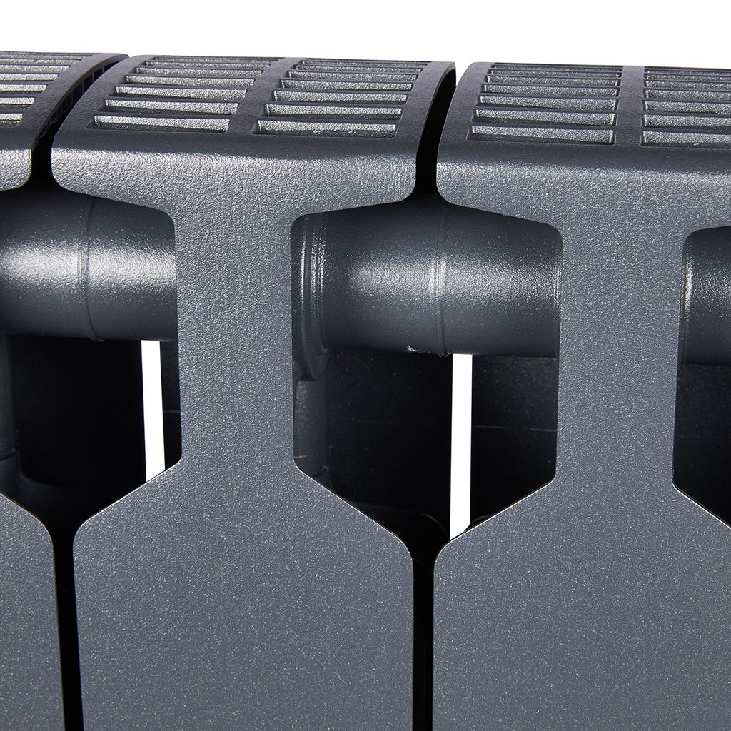 Радиатор биметаллический RIFAR SUPReMO VENTIL 500 SVR 6 секций нижнее правое подключение (Цвет ТИТАН), 4RS50.VR-6-TI