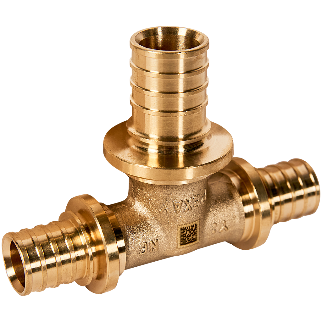 Тройник РЕХАУ с увеличенным боковым проходом 20-25-20 MX для труб из сшитого полиэтилена аксиальный