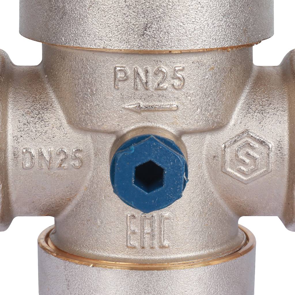 STOUT  Редуктор давления PN25 вн/вн 1  с выходом под манометр, SVS-1008-000025