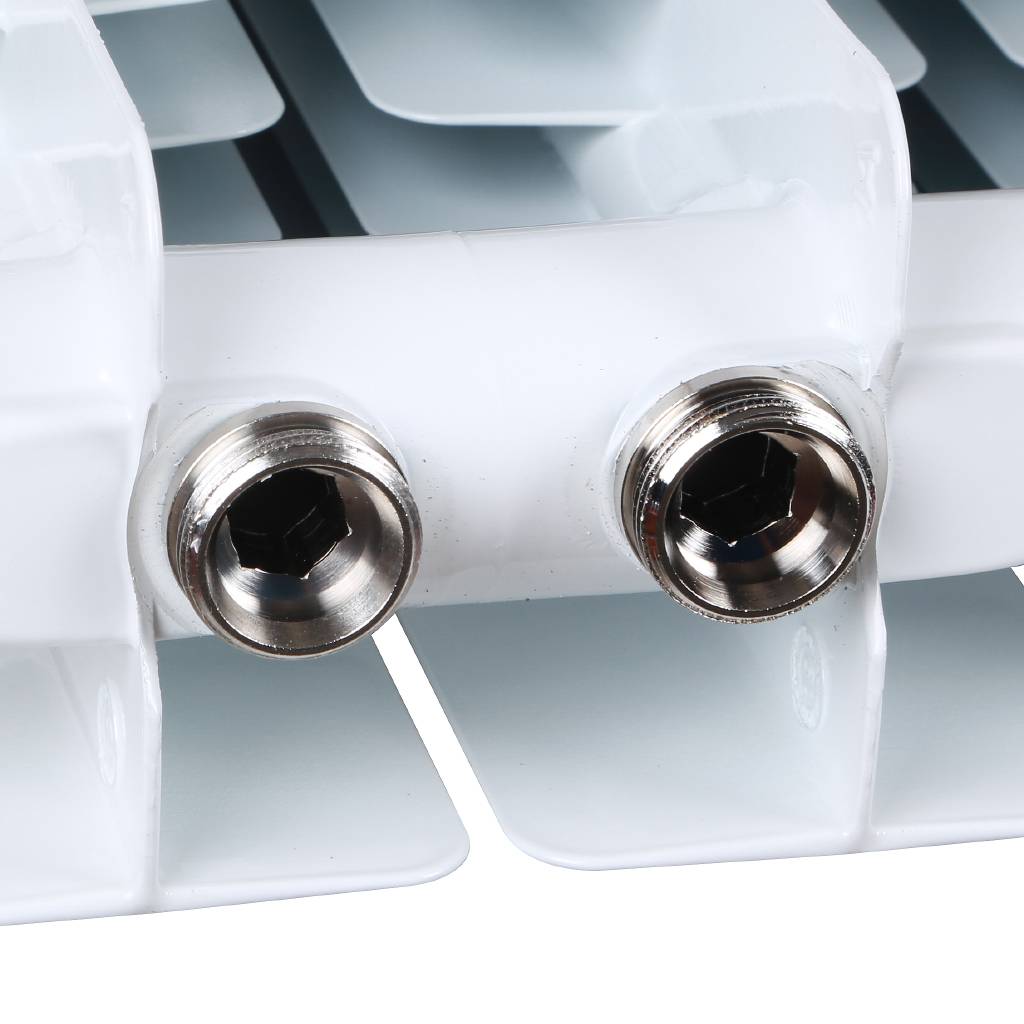 Радиатор биметаллический STOUT Space 500 12 секций нижнее правое подключение RAL9016