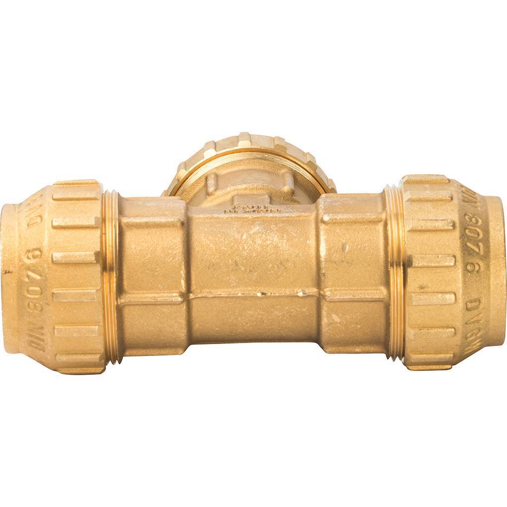 Тройник TIEMME 40х40х40 для труб ПНД винтовой, 3400050