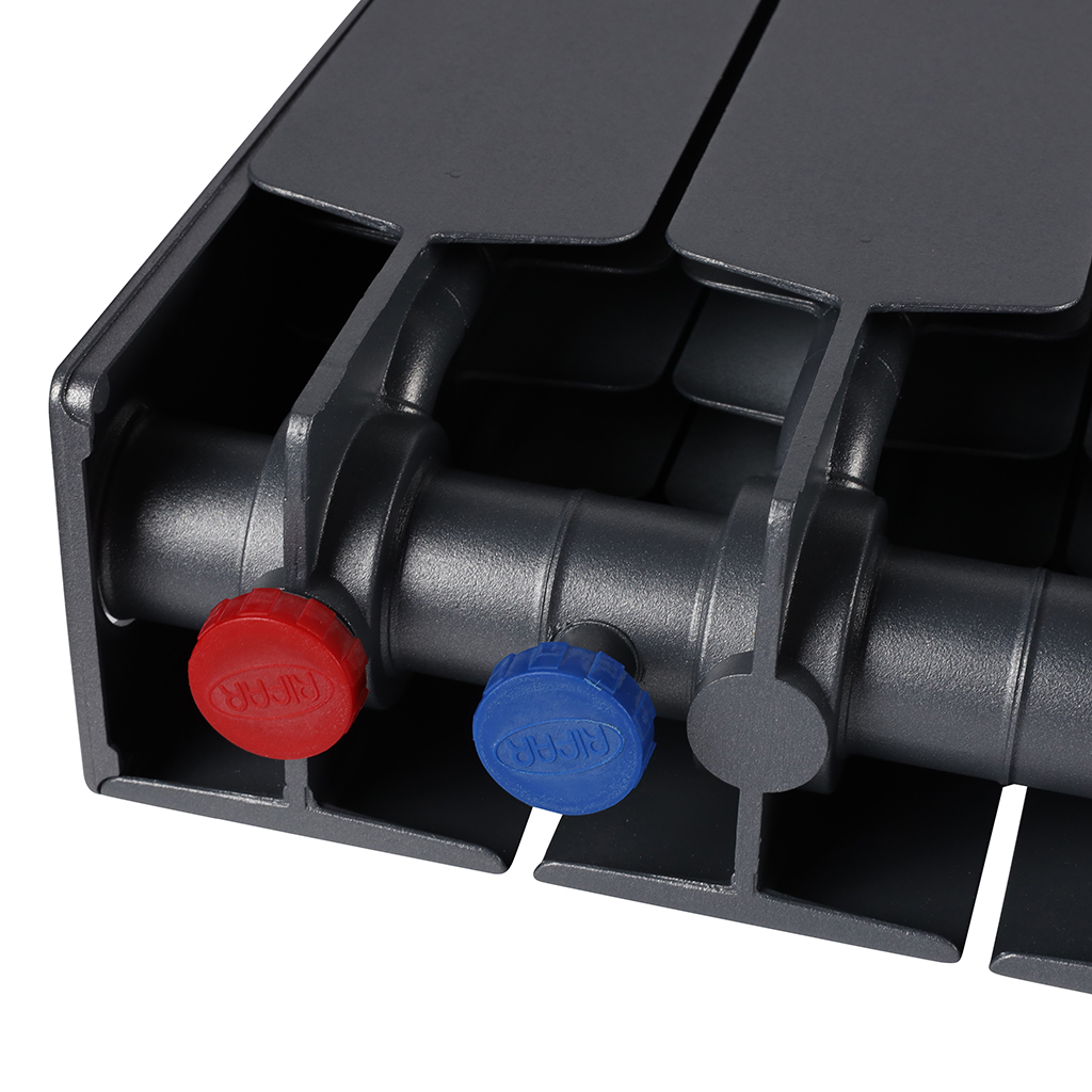 Радиатор биметаллический RIFAR SUPReMO VENTIL 500 SVR 14 секций нижнее правое подключение (Цвет ТИТАН), 4RS50.VR-14-TI